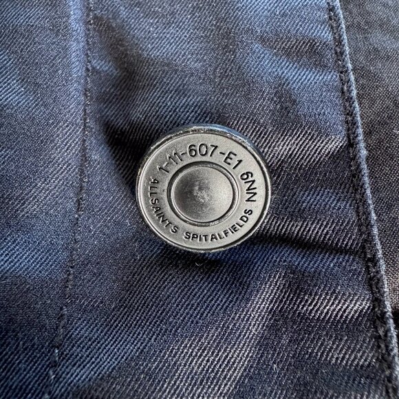 Men's All Saints Abson Overshirt Jacket in Black, Size L - Picture 9 of 14